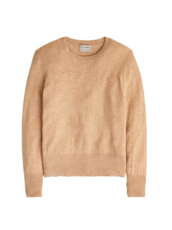 J. Crew Sweaters - JCrew Classic Cashmere Sweater Womens Small Tan Brown Crew Neck Long Sleeve Knit